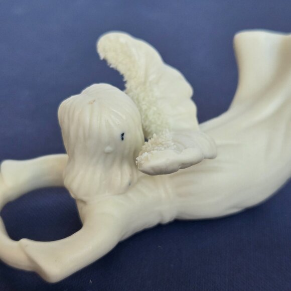 Vintage Candle Climber set of 2 Angels in Original Box Ceramic Candle Hugger - Picture 10 of 10